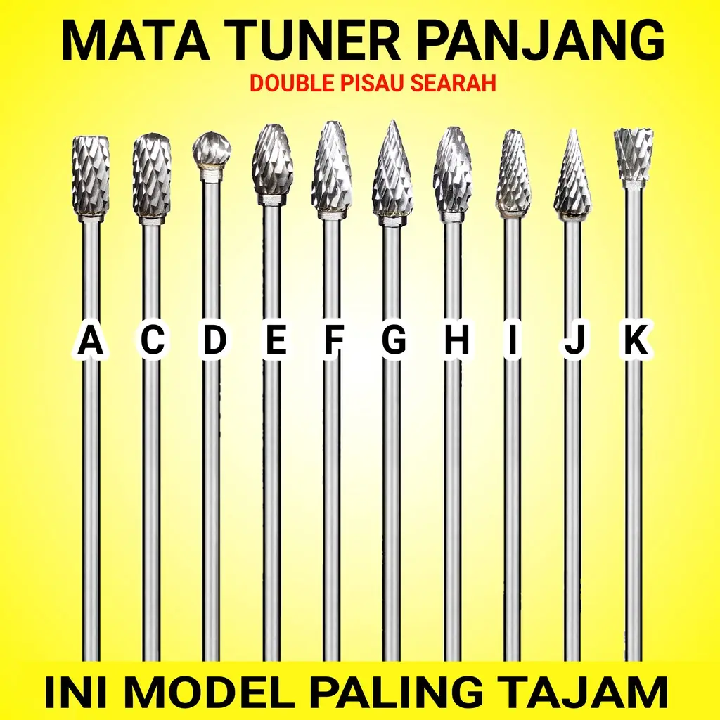 MATA BOR TUNER PANJANG 10CM TUNNER CUNER CUNNER PORTING 3MM X 6MM