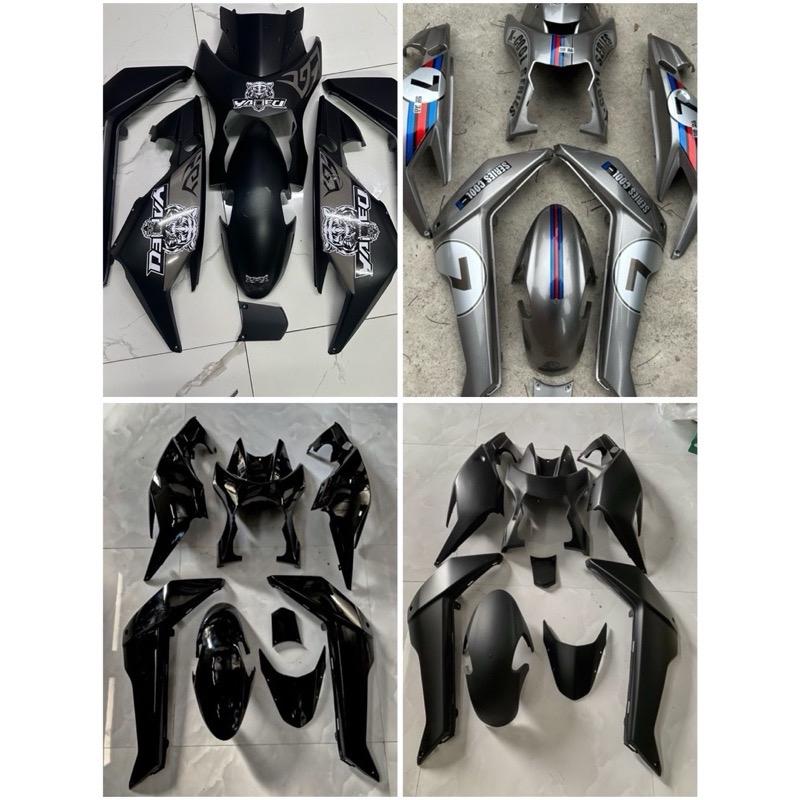 Bộ nhựa 8 món dùng cho xe điện Xmen sử dụng mặt nạ bi cầu kèm tem hổ tem số 7 tem chỉ đỏ - tặng kèm 4 ốc màu m6 vỏled xmen Phụ Tùng