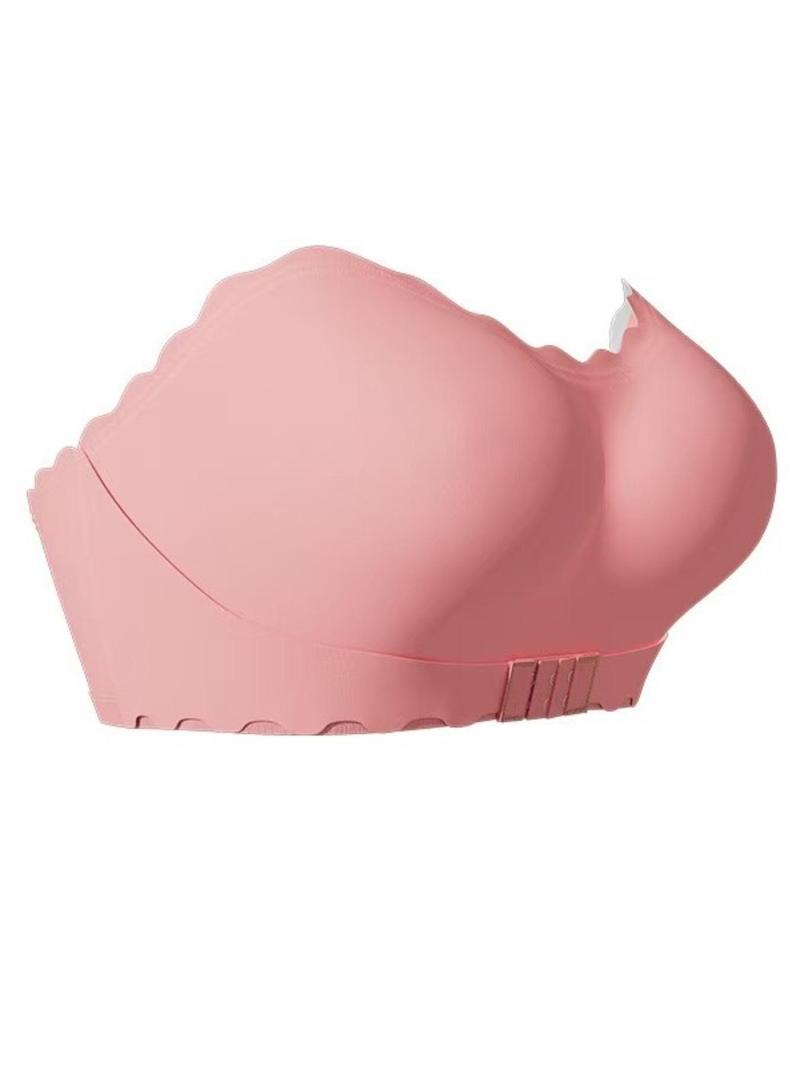 Product Introduction of Women's Solid Wireless Push Up Strapless  Bra, Soft Comfortable Breathable Backless Bra, Women's Lingerie for All Seasons 5