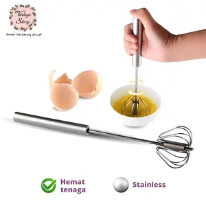Pengocok Telur Semi Auto Egg Hand Mixer Tanpa Listrik Stainless Steel Kitchenware