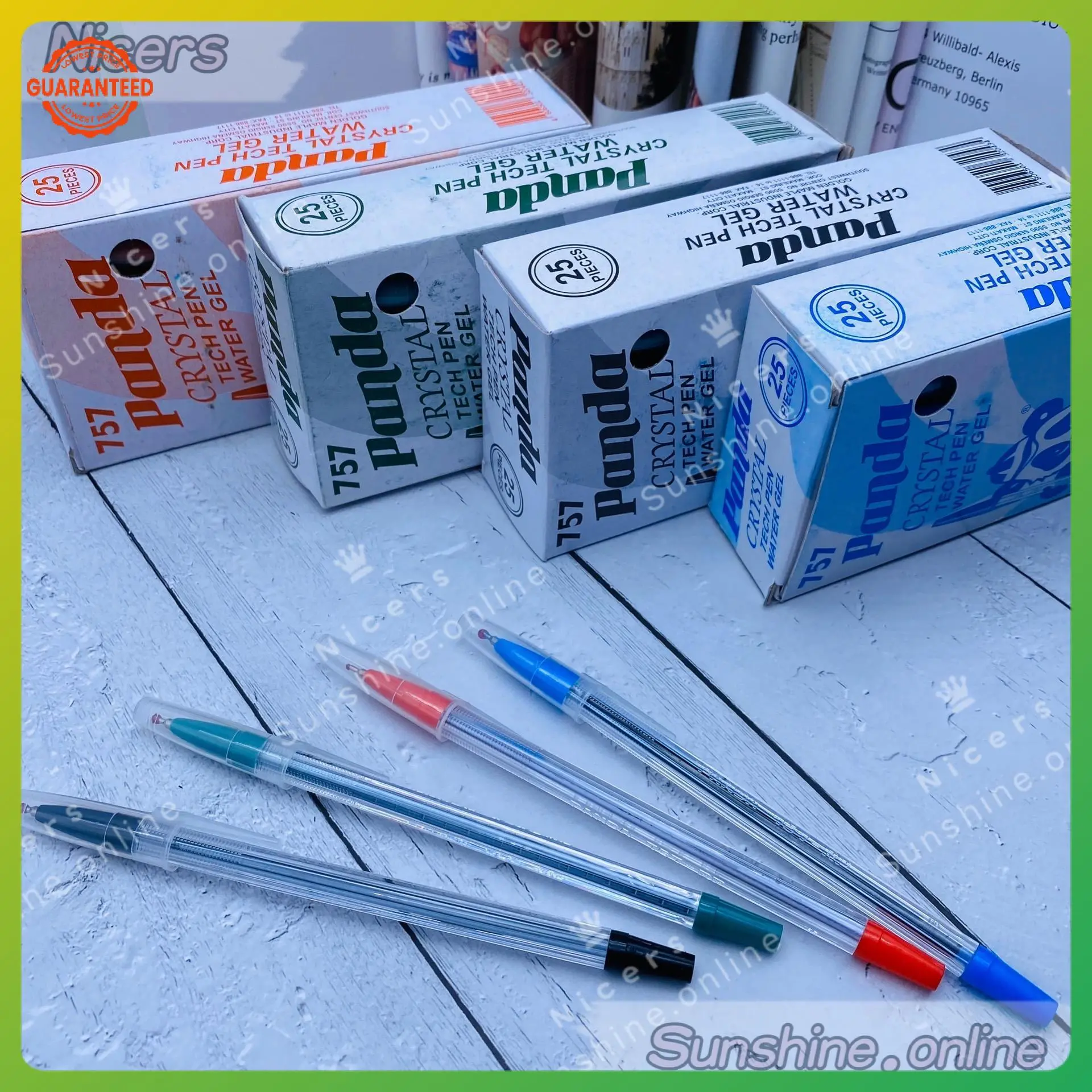 25pcs Original PANDA #757 Crystal tech pen water gel Ballpen 0.7mm