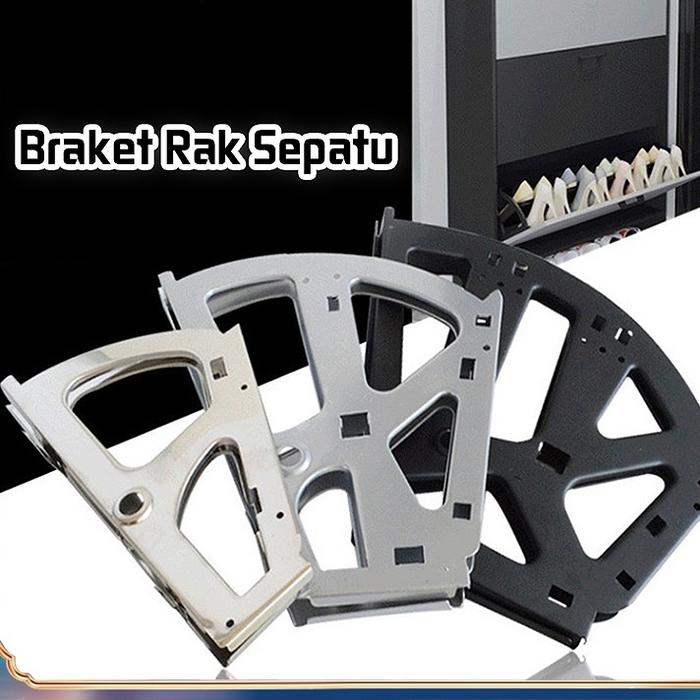 Promo 2PCS Braket Rak Sepatu 1/2/3 Susun Engsel Rak Sepatu Alat Membuat ...