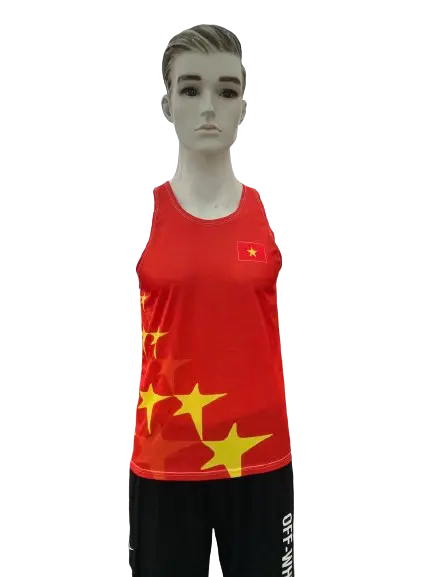 Áo Sao Vàng Chạy Bộ Cao Cấp, Chất Vải Siêu Nhẹ, Thấm Hút Mồ Hôi Tốt, Khô Nhanh, Chống tia UV họa tiết sao vàng