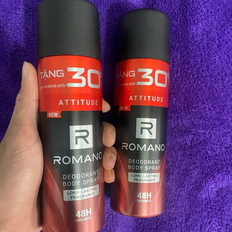 Xịt Khử Mùi ROMANO Attitude Hương Nước Hoa 195ml - Ngăn Mùi Toàn Thân Dưỡng Thể 2