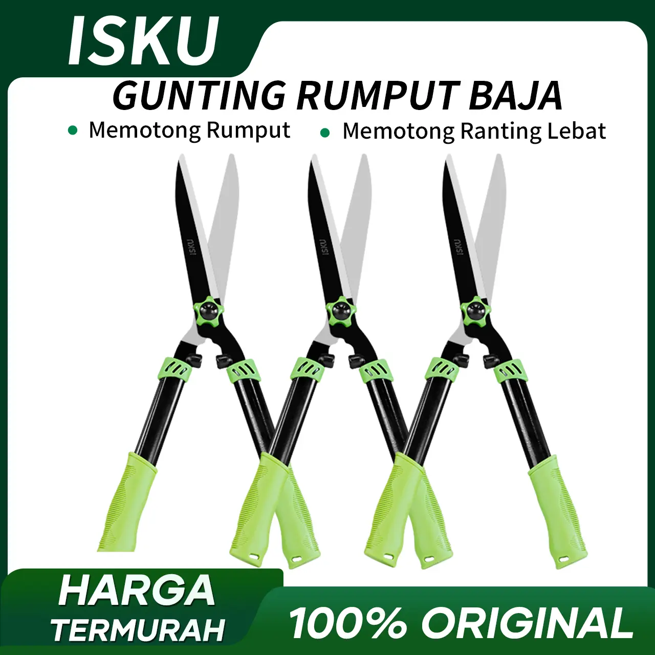 ISKU Gunting Rumput Taman Gunting tanaman gunting pangkas daun rumput ...