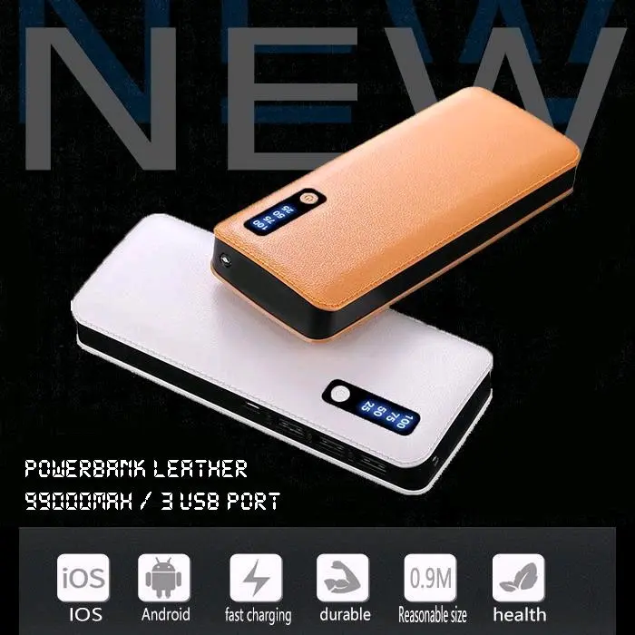 Power Bank VIGER Elite 99000mAh 3 USB Port Quick Charge 2.0 Casing Ponsel Bawaan