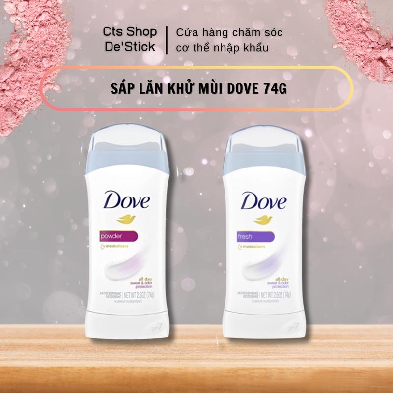 Sáp lăn khử mùi Dove 74g hoặc 45g hương Powder / Fresh dành cho nữ Khử Mùi Hôi