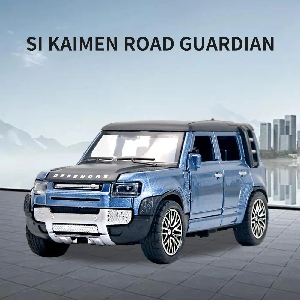 Land Rover Defender SUV, Model Kereta Mewah, Diecast Aloi Logam, Skala 1: 36, Kereta Tarik Belakang, Untuk Kanak-kanak, Mainan dengan Hadiah Koleksi