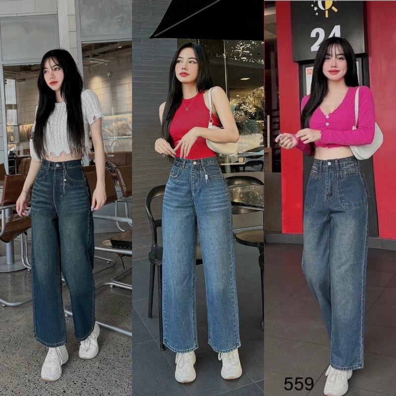 Quần jean, bò nữ ống suông dài 94cm hàng đẹp Women