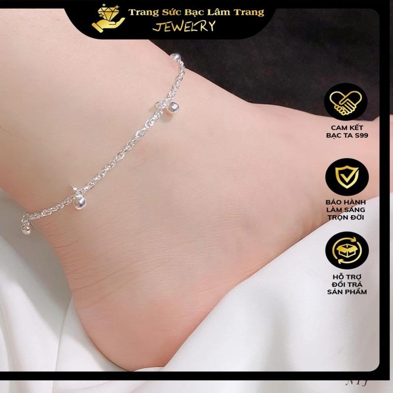 Lắc chân xoắn kép chuông bạc ta k kêu LTJ M74 Tốt đẹp 925
