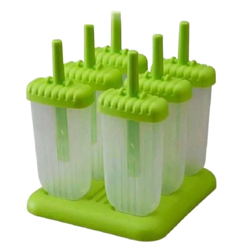  Bộ khuôn làm kem 6 que  MÀU NGẪU NHIÊN   