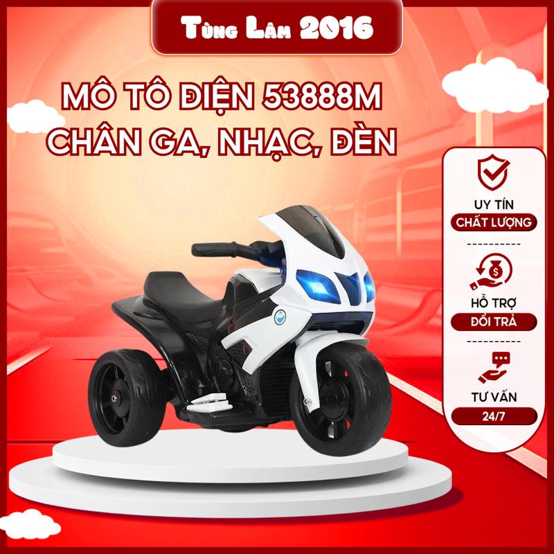 Xe Mô Tô Cho Bé 1-3 Tuổi Có Bàn Đạp Chân Ga Nhạc Đèn (53888M) - Đồ Chơi