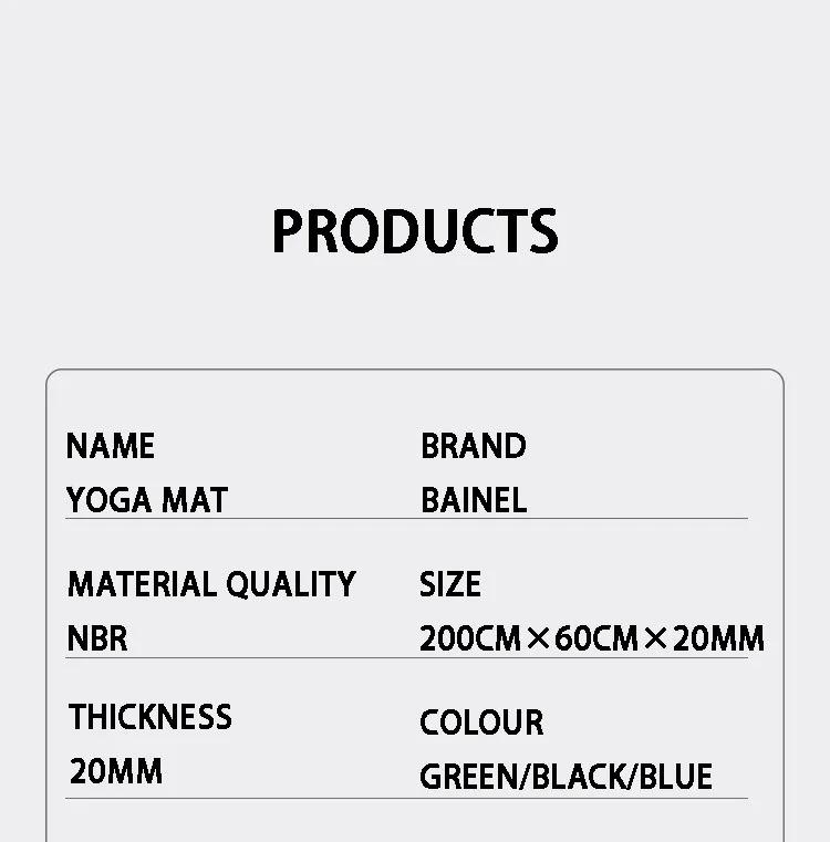 Product Introduction of 2024 NEW 2meter Extended Yoga Mat Thickened Non Slip Widened Beginner's Home Weight Loss and Fitness Mat Sports Floor  Mat Unisex body Management, bodybuilding 8