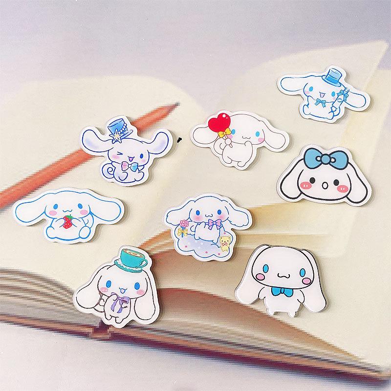 Huy Hiệu Thỏ Tai Dài Cinnamoroll Ghim Nhựa Cài Áo Hoạt Hình Anime Manga Cá Tính - Trâm Cài Balo Pin Cài Áo đồ 1k