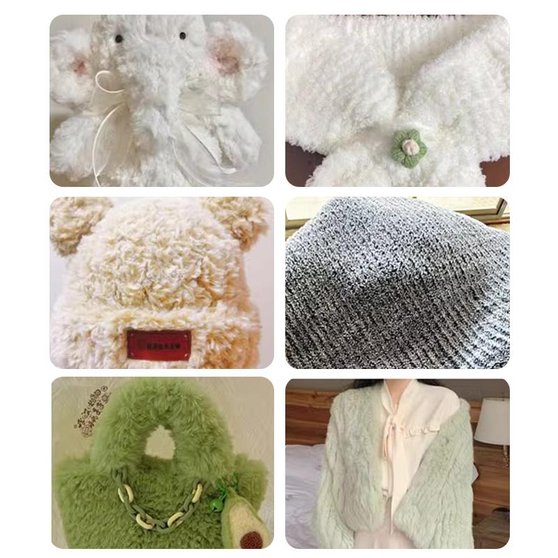 Product Introduction of Xinyi3 50g/Roll Hand Knitting Wool Yarn Mink Yarn Thread Faux Fur Crochet Weaved Fluffy Baby Clothes Crochet Sweater Scarf 26