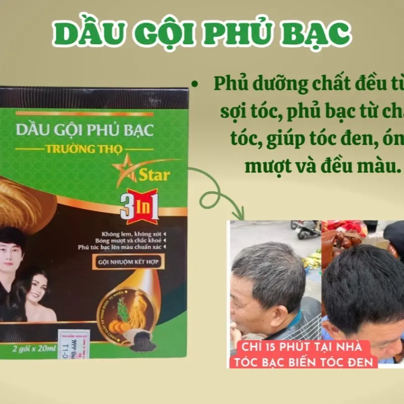 Dầu gội phủ bạc dạ thảo liên chính hãng gói dùng thử