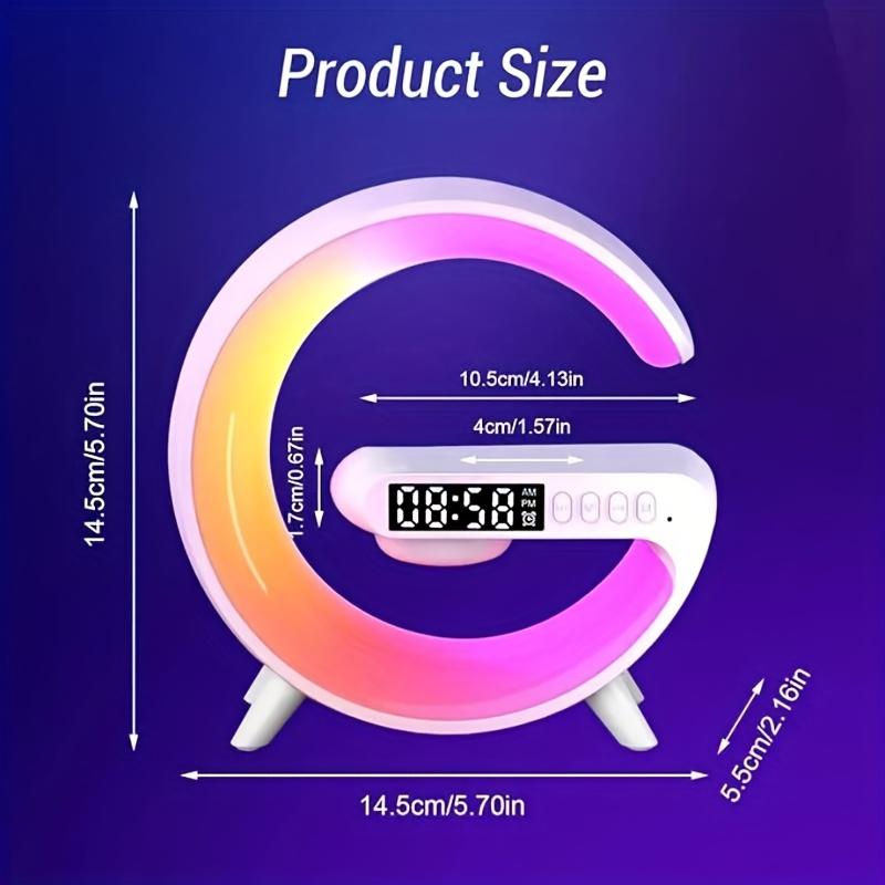 Multifunction Wireless Charger Pad Stand Speaker RGB Night Light Fast Charging Station For iPhone 8-16 Samsung Xiaomi Huawei 1