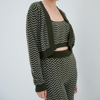 MUKU Vetiver Premium Knit Cardigan Set (Tube&Cardigan) 3