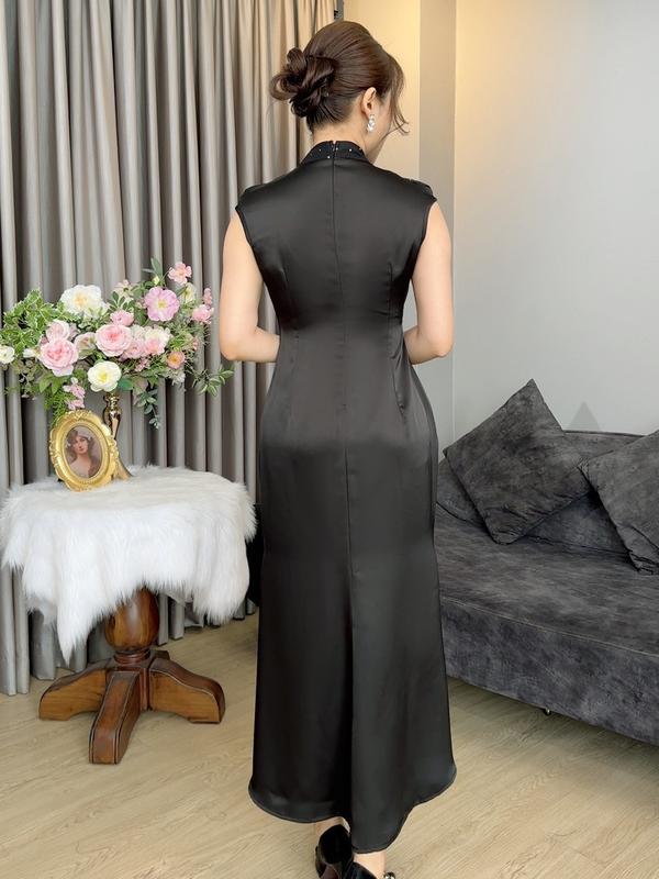 Đầm Trung Niên Linh Trà (LT2877 )Trẻ Trung Thiết Kế Trang Nhã Thanh Lịch Bigsize Đi Làm Đi Tiệc Cho Bà Cho Mẹ 8