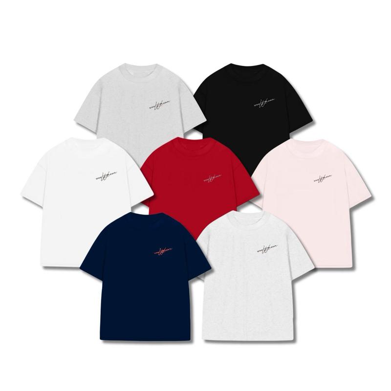 Áo Thun in chữ kí, áo Cotton 250gsm TEEZIN Cổ Tròn Nam Nữ, Áo thun ngắn tay form rộng 1- TZ132