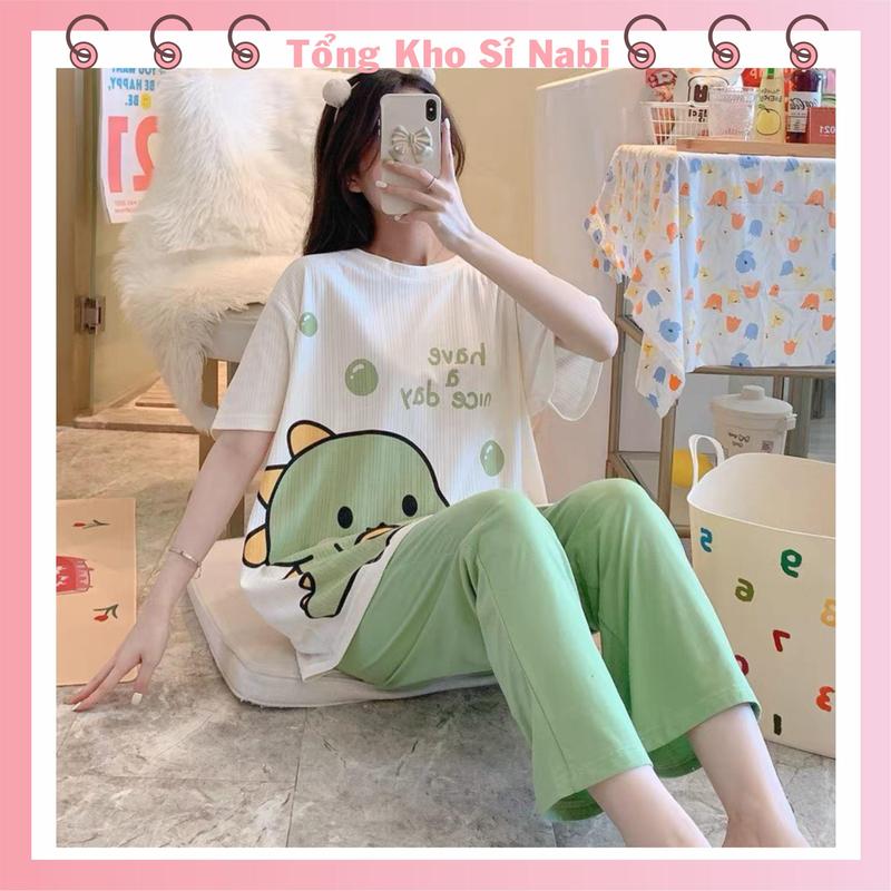 Bộ bầu -bộ bầu mặc nhà thời trang mới nhất - Chất liệu Gân cao cấp-Có thun chỉnh bụng Tay ngắn Quần dài