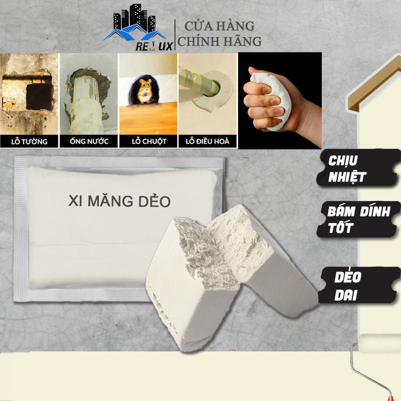 Combo 6 Túi Keo Xi Măng Dẻo Mã KXM01 - Dạng Đất Sét, Nhanh Khô, Chịu Nhiệt Tốt