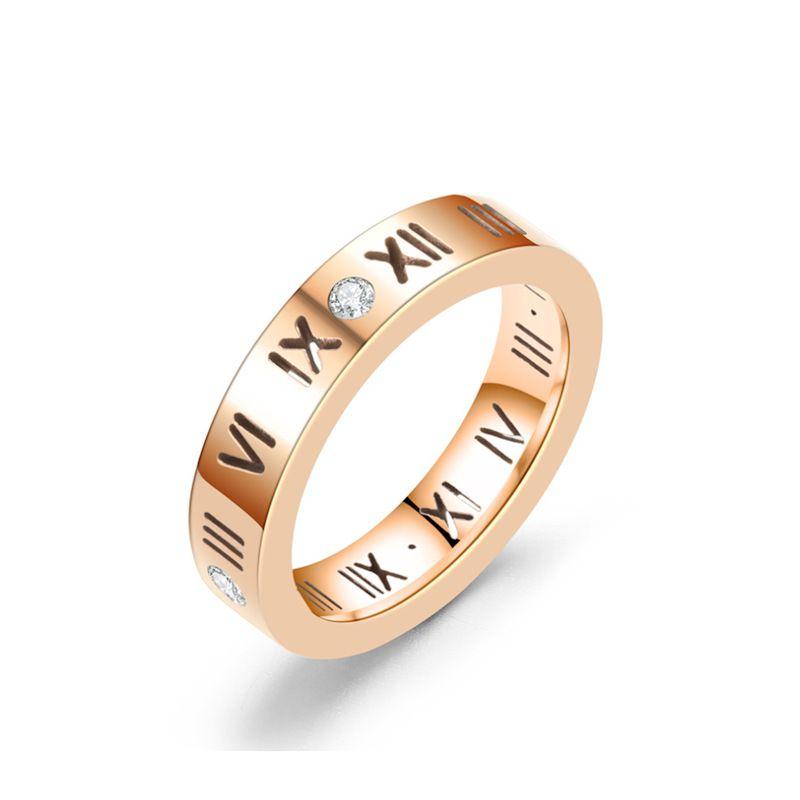 Product Introduction of Cincin Wanita, Mewah Mampu Milik, Personaliti Berlian Berongga, Angka Rom, Cincin Pasangan, Untuk Lelaki dan Wanita, Baharu pada 2025 Jewelry Rings 1