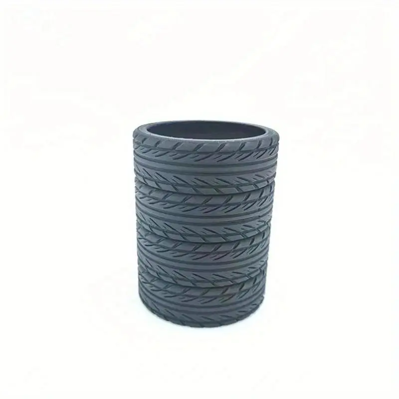 Stacked Tire Shaped Pen Holder, 1 Count Creative Desk Stationery Organizer for Office, School, Home, Teacher Gifts 2