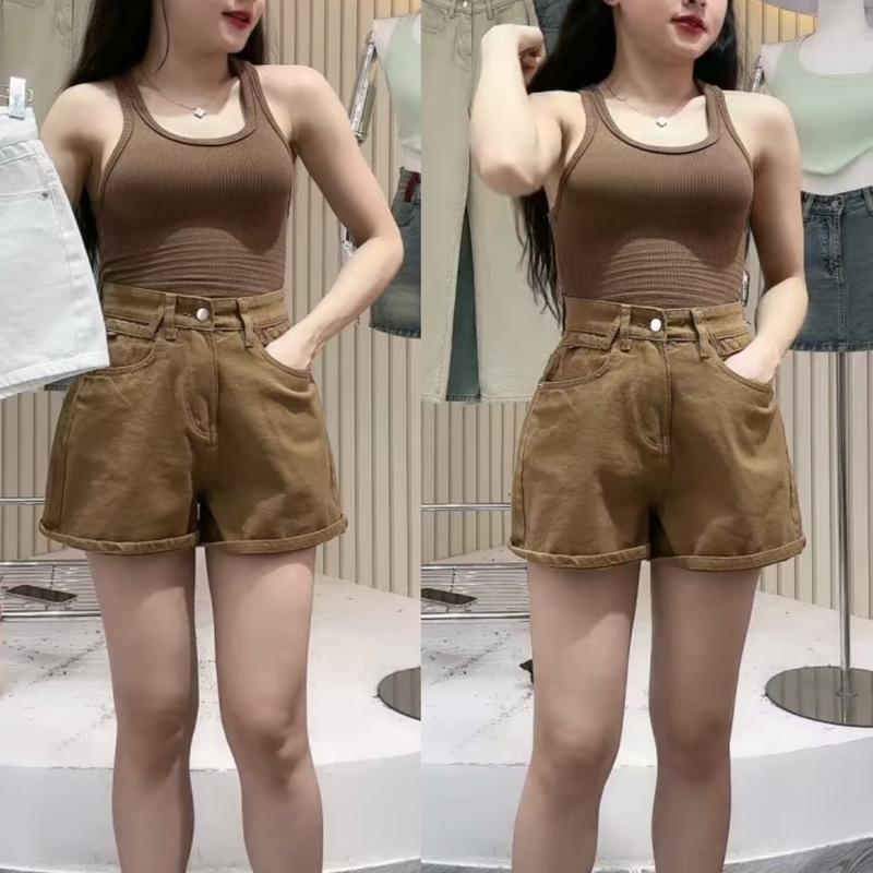   S-XL  Quần short vải QC phối đĩa quần kiểu dài 37cm S914 