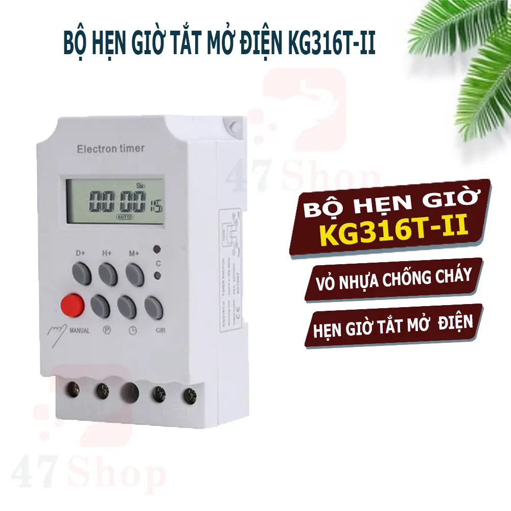 Công tắc hẹn giờ thông minh KG316T-II tắt mở tự động chuẩn công nghiệp 30A