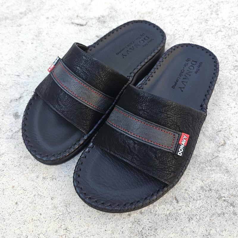 Dép Quai Ngang Nam Da DONAVY Cao Cấp, Quai Thiết Kế Cách Điệu, May Quai Và Đế Bao Chắc Chắn N.3CN dép  tommy sanpham moi 6