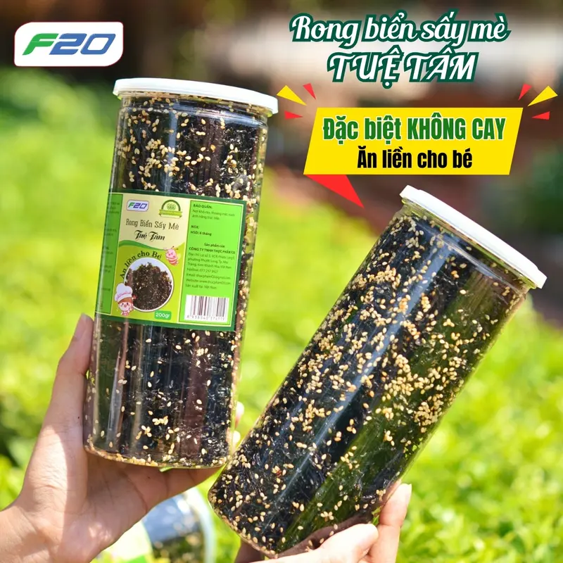 {COMBO 2 HŨ} Rong Biển Sấy Mè KHÔNG CAY - Dùng ăn liền, trộn cơm, ăn vặt, ăn chay 2