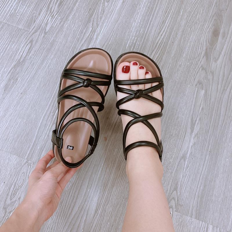 TĂNG 1 SZ Dép Quai Hậu Quai Nút Đế Bằng Cao 5Cm Phù Hợp Đi Chơi Đi Học G159 7