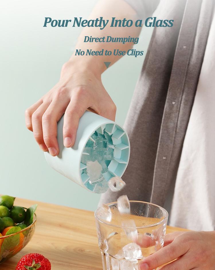 Product Introduction of 1PC Silicone Ice Bucket Cup Mold Ice Cubes Tray Food Grade Quickly Freeze Ice Maker Box Summer Frozen Drink Maker for Whiskey Beer 21