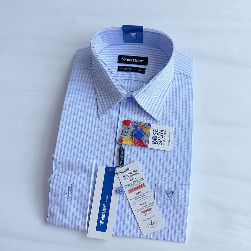 Áo sơ mi nam dài tay và ngắn tay việt tiến phom regular(1057-1056)