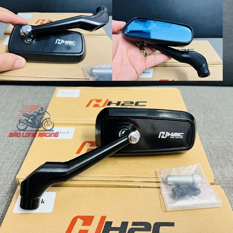 Kính chiếu hậu gương H2C vuông Siêu Rẻ nhôm đúc gắn nhiều loaij xe máy Sirius Wave Dream Exciter Winner Sonic Satria Airblade....