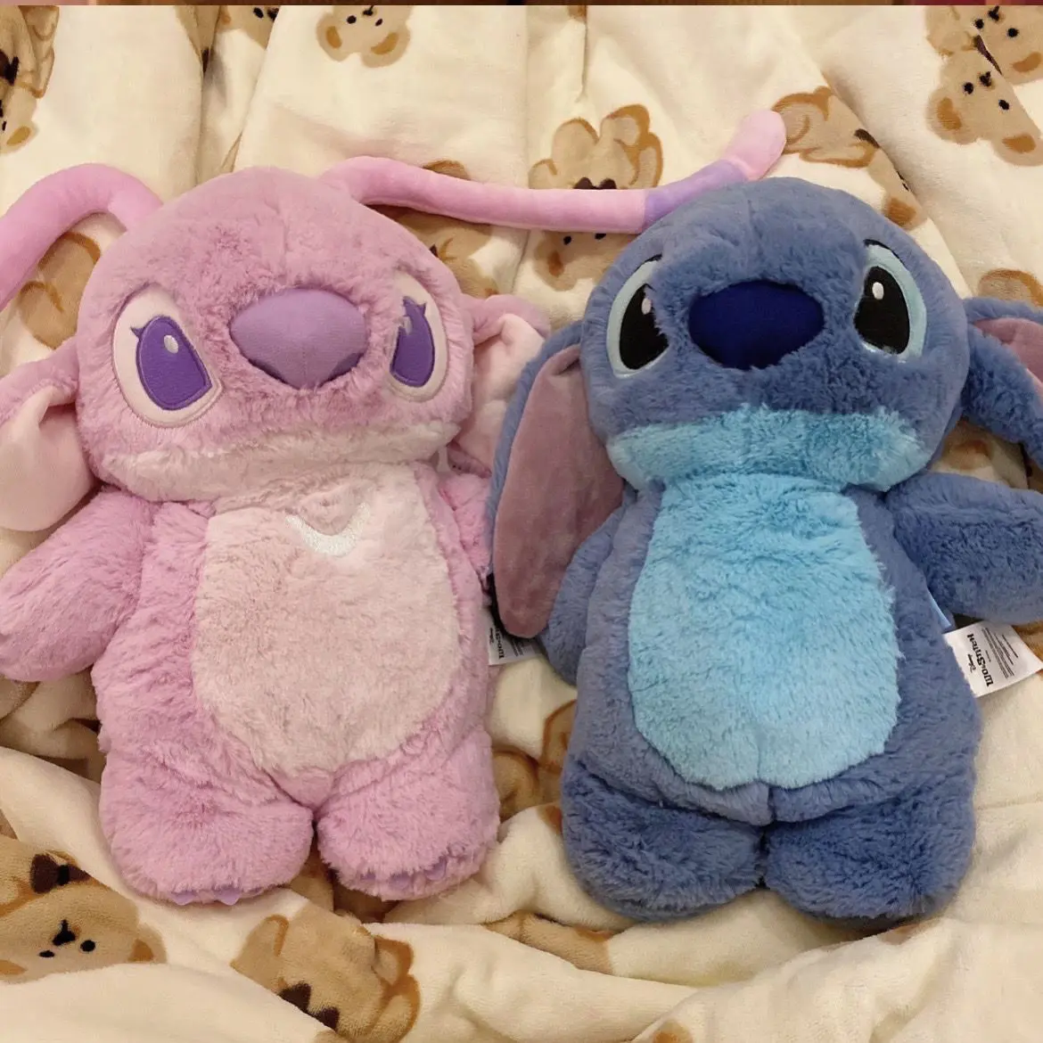 Stitch & Shark Plush Hot Water Bottle, Thickened Hand Warmer with Removable Cover