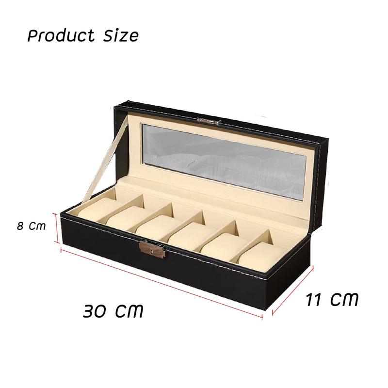 Product Introduction of 【จัดส่งอย่างไว】กล่องใส่นาฬิกา กล่องใส่เครื่องประดับ 6 ช่อง  พร้อมตัวล็อค 27