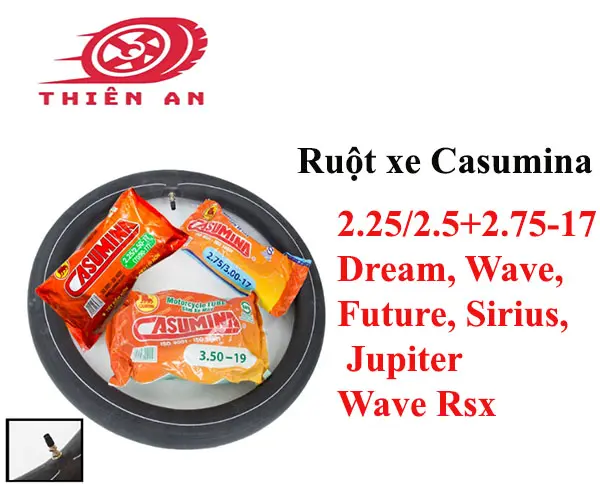 Ruột (săm) xe máy CASUMINA chính hãng 2.25/2.5 + 2.75/3