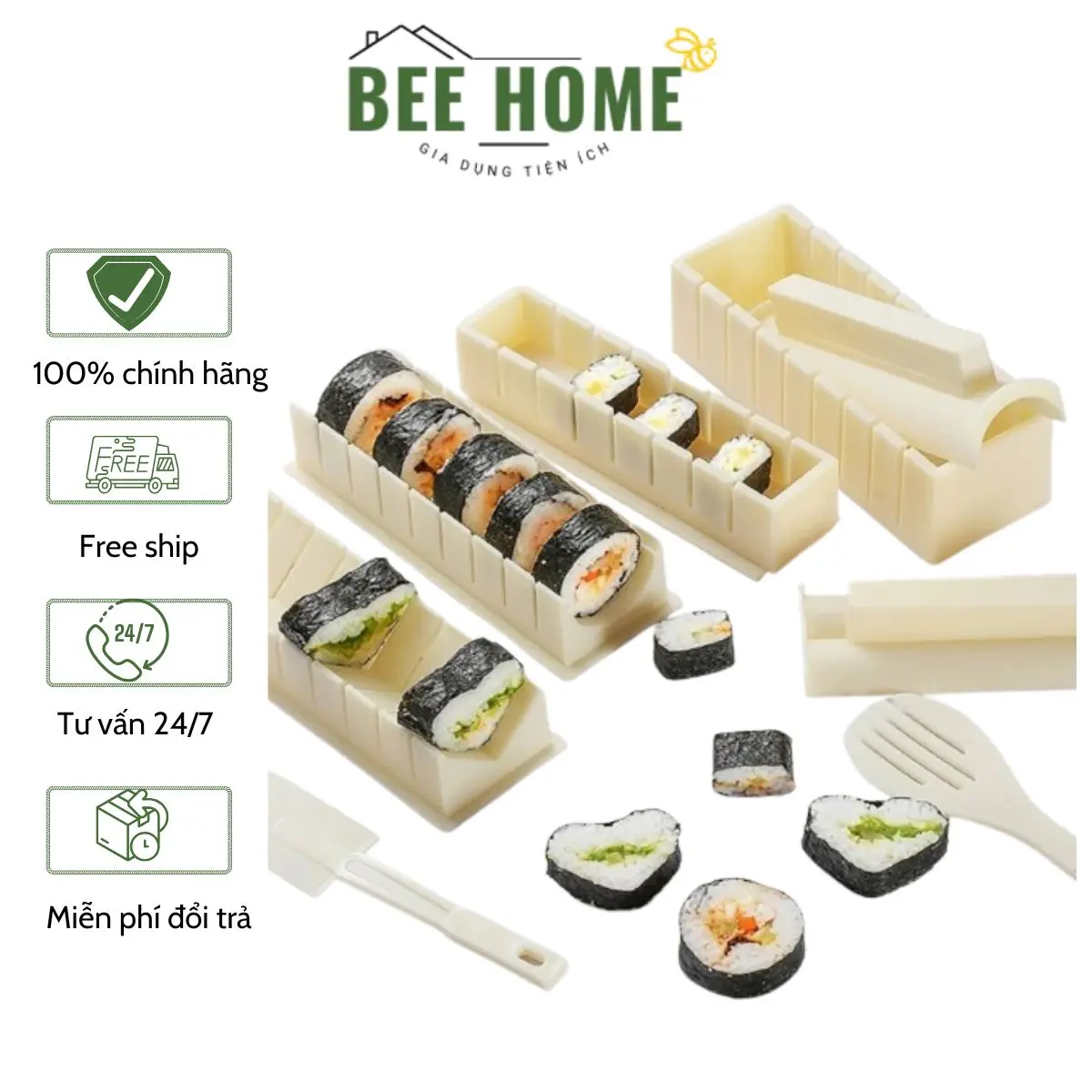 Khuôn làm cơm cuộn khuôn làm kimbap sushi nhanh chóng tiện lợi BEE HOME HD-0050