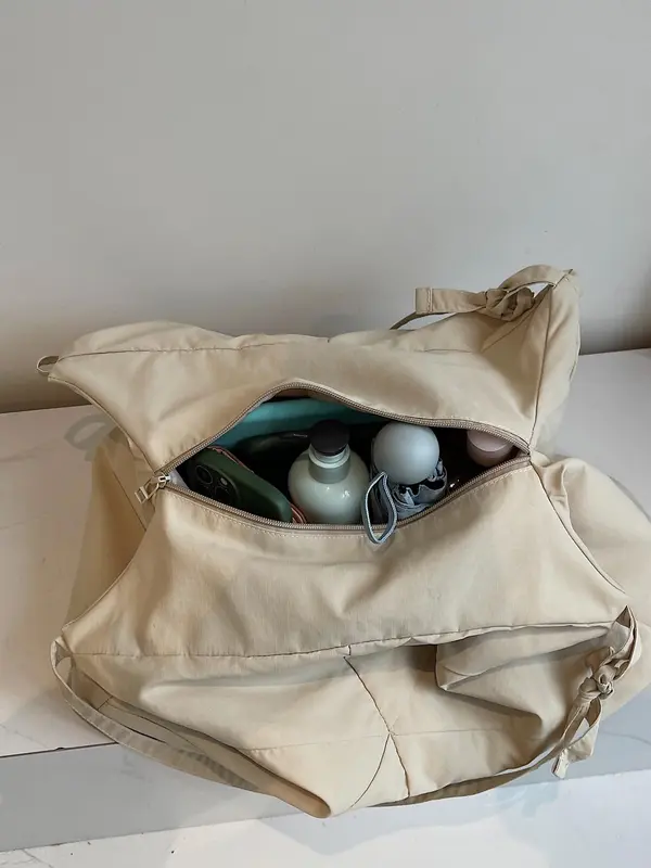 Women's Solid Color Shoulder Bag, Large Capacity Crossbody Bag for Work & School, Casual Trendy Versatile High-quality Daily Commuting Bag, Girl Fashionable Shopping Bag 2