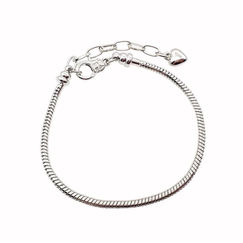 V050: Dây mềm trơn thay đổi bản kiềng charm tay theo kích thước trái tim vong 3