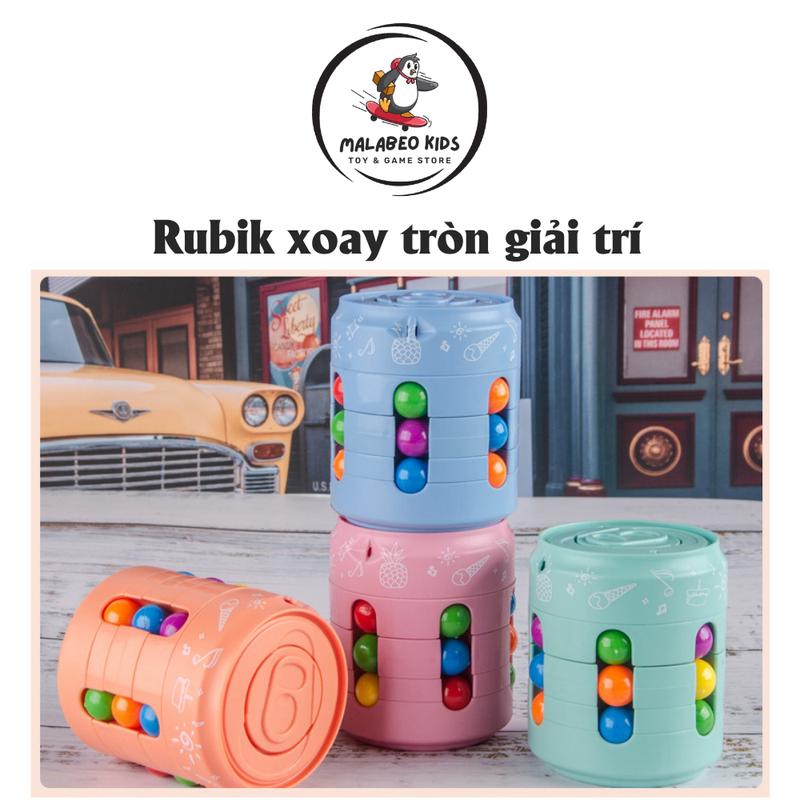 Rubik hạt đậu thần kì, đồ chơi xoay bi cho bé giải trí giảm căng thẳng phát triển tư duy MALABEO KIDS