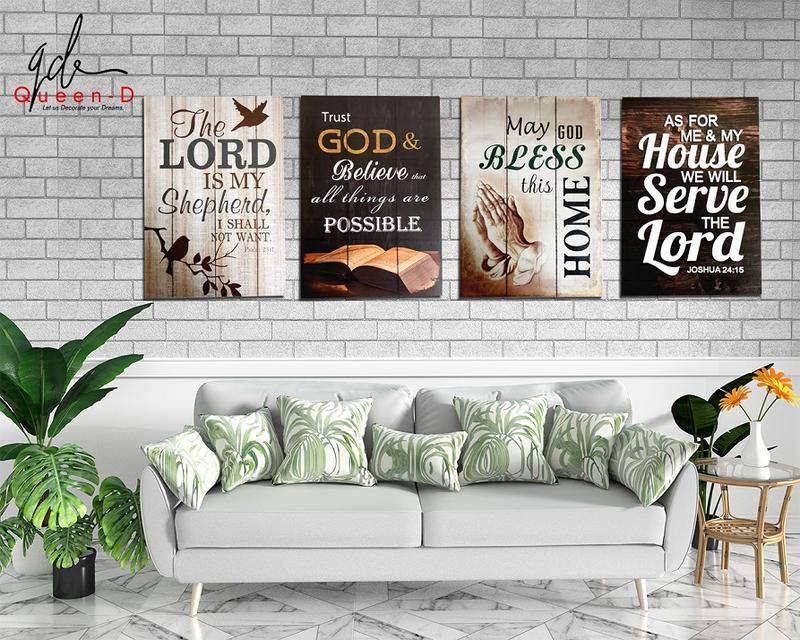 Bible Verses Wooden Wall Hanging Decor 26x37 | The Lords Prayer ...
