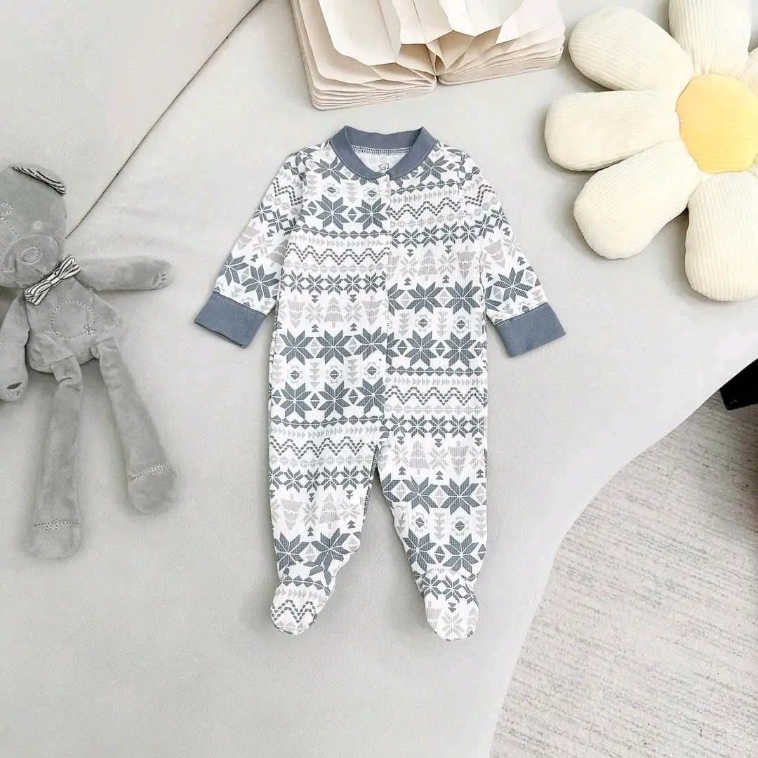 Bộ Body Dài Liền Tất Cho Bé Sơ Sinh Chất Cotton Xuất Dư Mềm Mại - Mùa Thu Đông - Jumpsuit