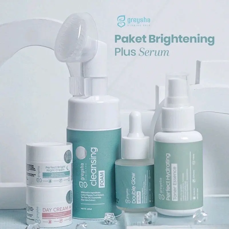 Skincare groosia ( new brand Greysha) skincare glowing mencerahkan kulit Hidrasi Kulit Kering Kulit sensitif Pemutihan Vitamin C Semua Jenis Kulit Kontrol Minyak