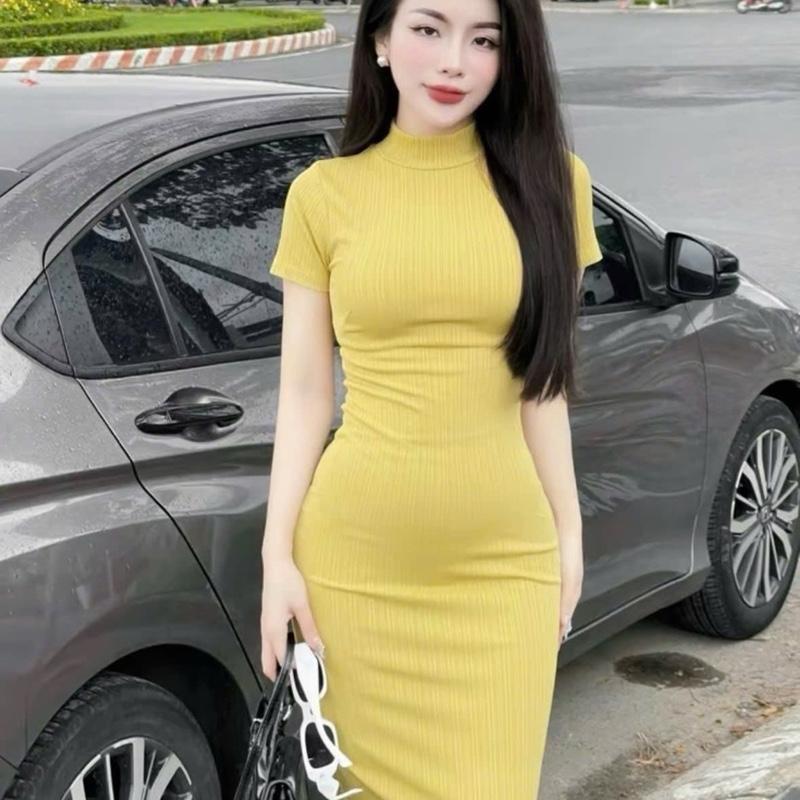 Váy/Đầm BoDy Liền Thân Chất Len Tăm Dày Dặn Phom Ôm Hack Dáng Che Bụng Siêu Tốt 3