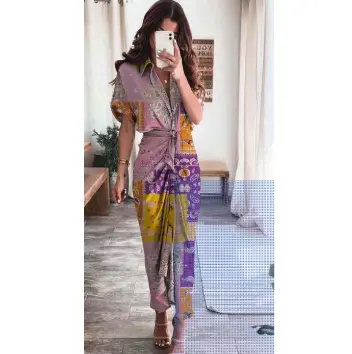 Dress Corak Pantai Wanita Premium Korean Style
