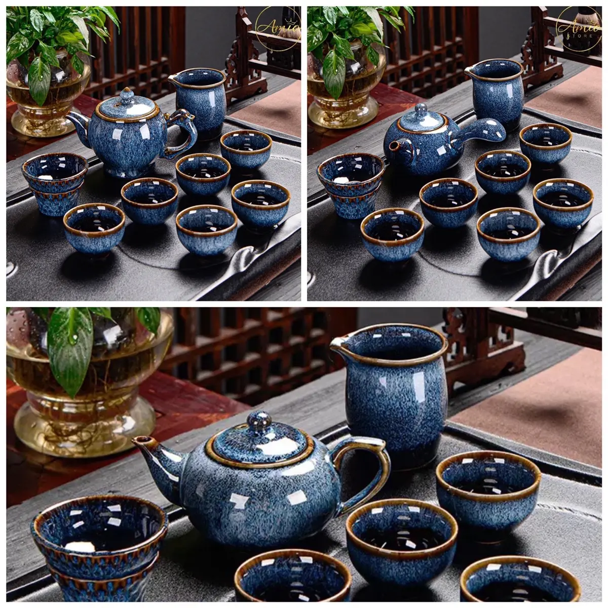 Bộ Ấm Chén Uống Trà Phòng Khách Sang Trọng, Bộ Ấm Chén Pha Trà Chè Cao Cấp
