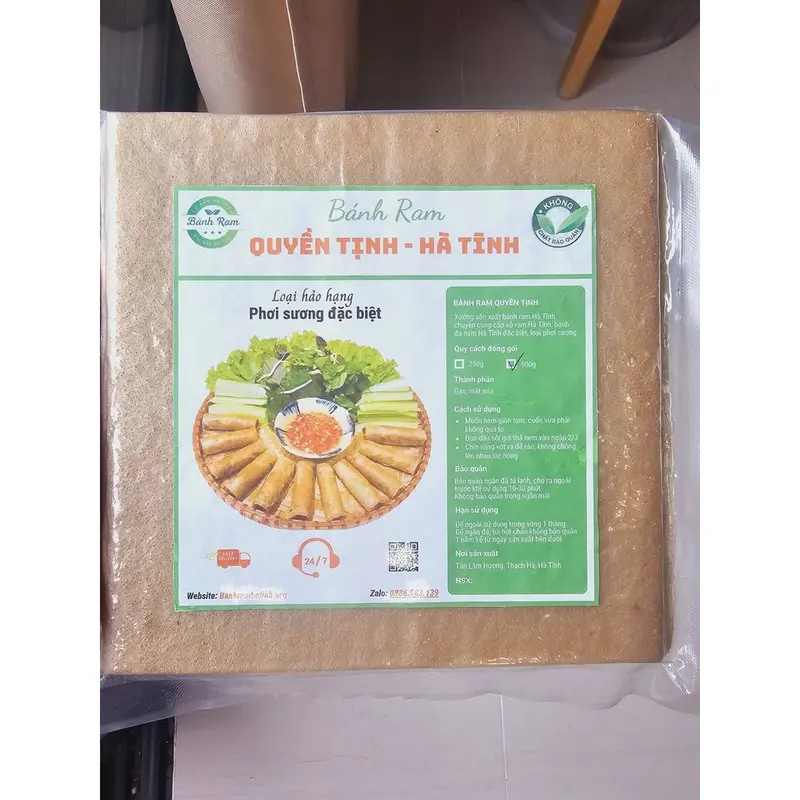 COMBO 10 tệp bánh ram Hà Tĩnh (500g) - Loại Hảo Hạng phơi sương đặc biệt - Hút Chân Không 0